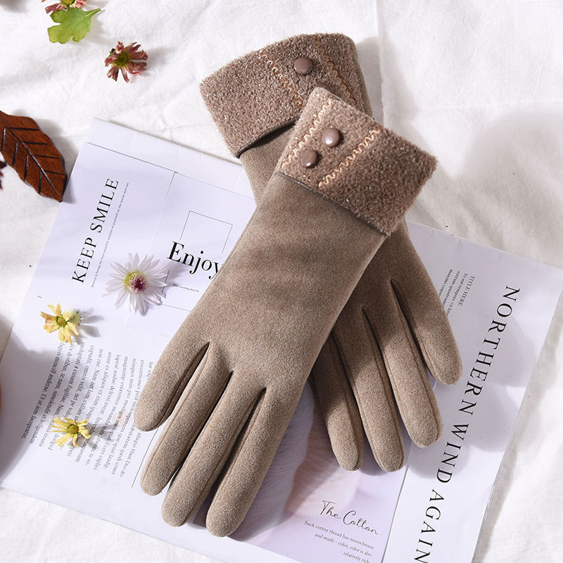 gants chauds à boutons composites Dralon à écran tactile