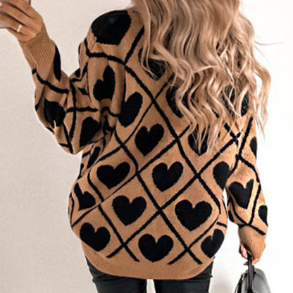 Pull col en v amour