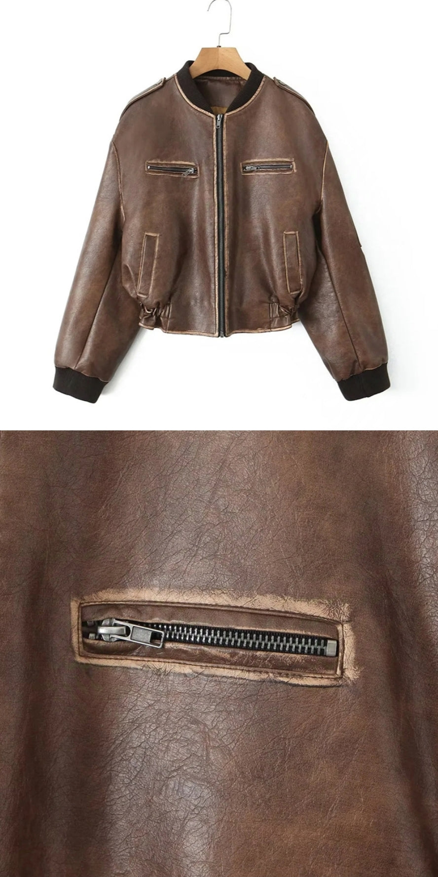 Veste aviateur vintage cuir