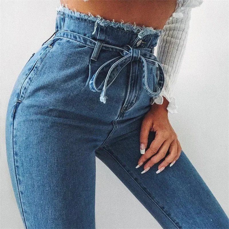 Washed pencil jeans