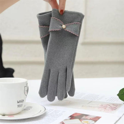 Gants en velours de daim