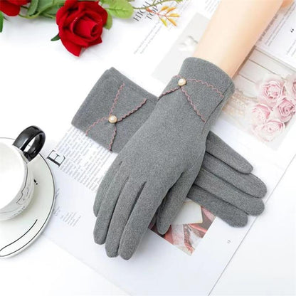 Gants en velours de daim