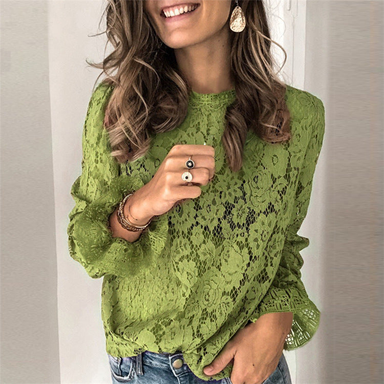 Chemise en dentelle creuse