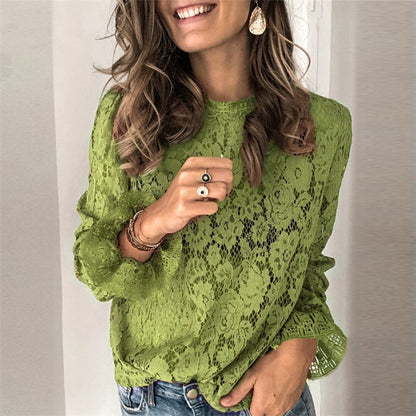 Chemise en dentelle creuse