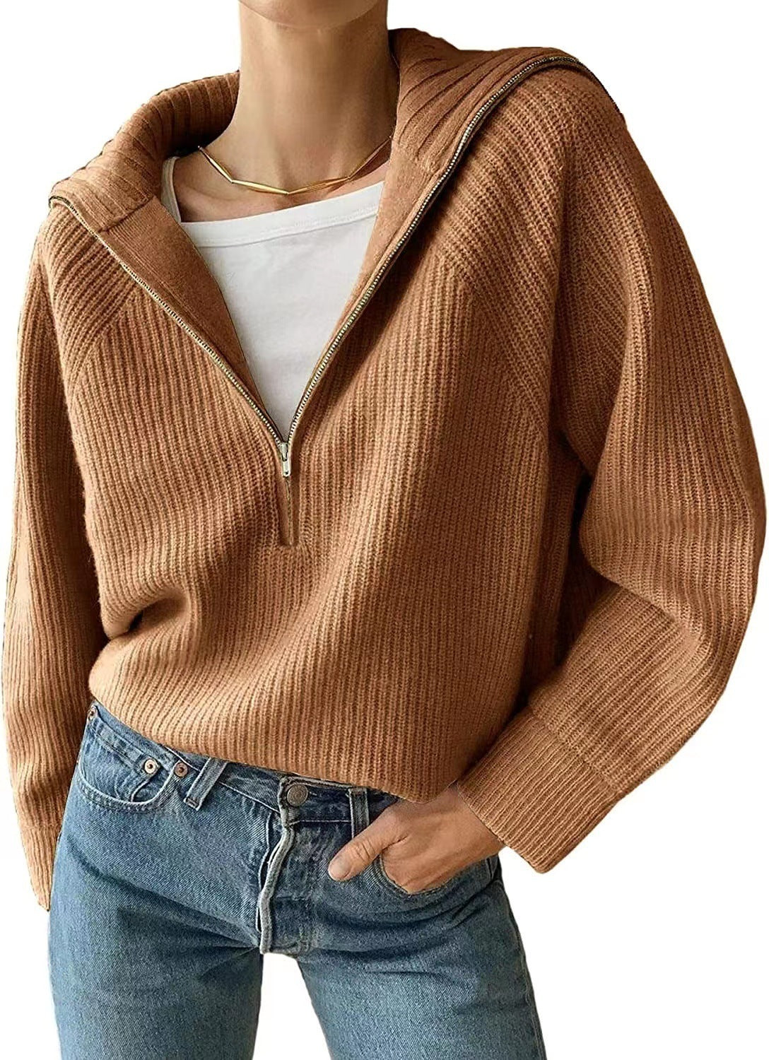 Pull demi-zip