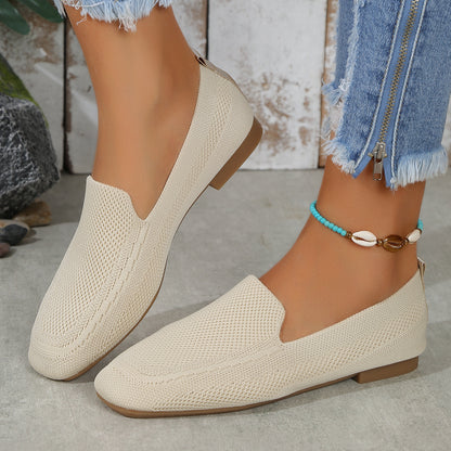 Knitted flat loafers