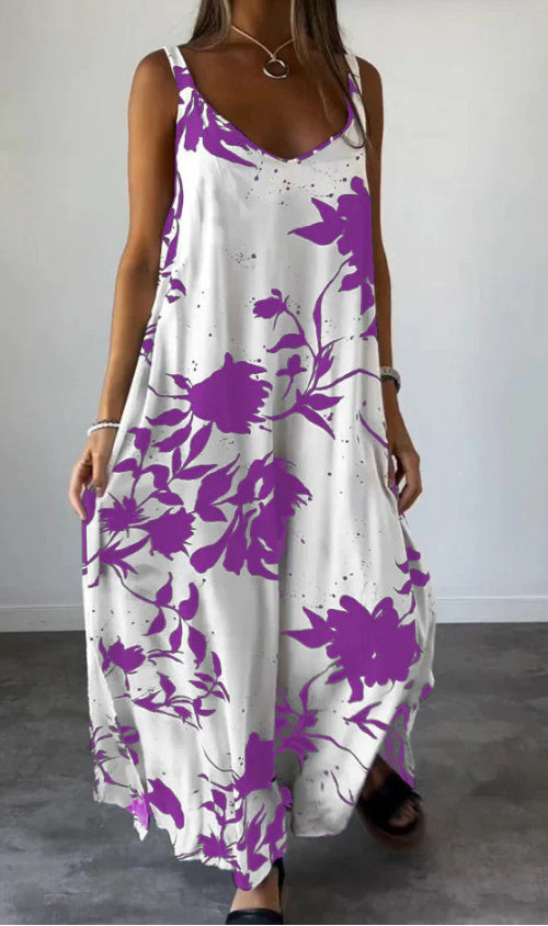 Robe d'été à bretelles imprimée