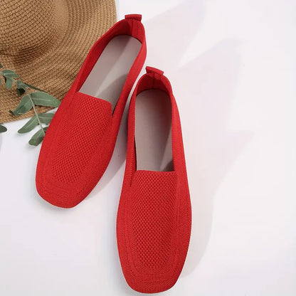 Knitted flat loafers