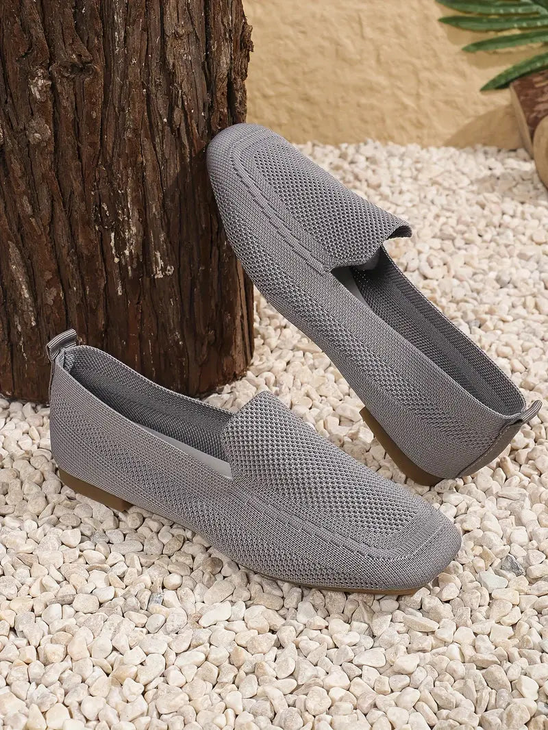 Knitted flat loafers