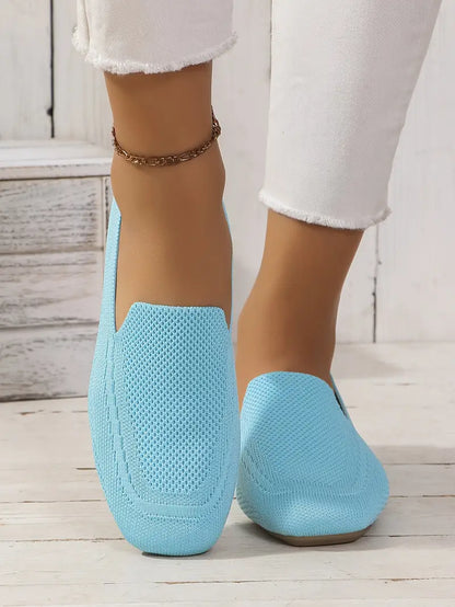 Knitted flat loafers
