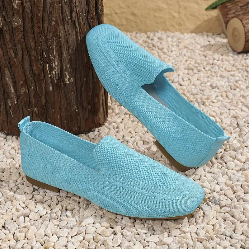 Knitted flat loafers