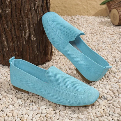 Knitted flat loafers