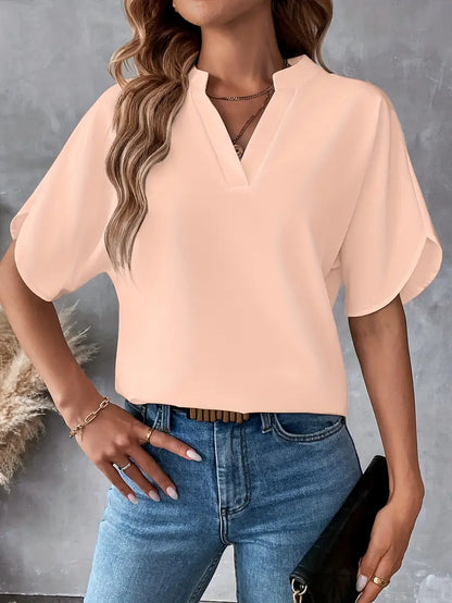 Chemise d'été à manches courtes en mousseline de soie