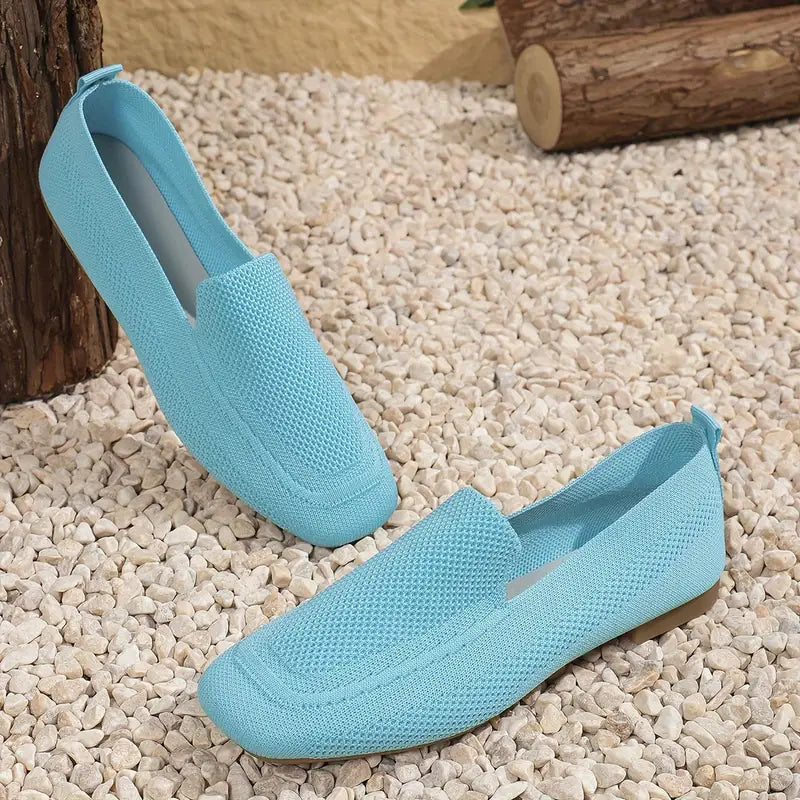 Knitted flat loafers