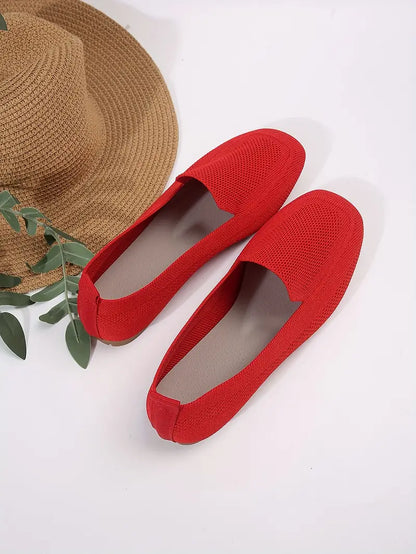 Knitted flat loafers