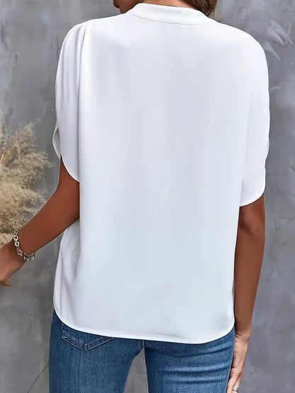 Chemise d'été à manches courtes en mousseline de soie