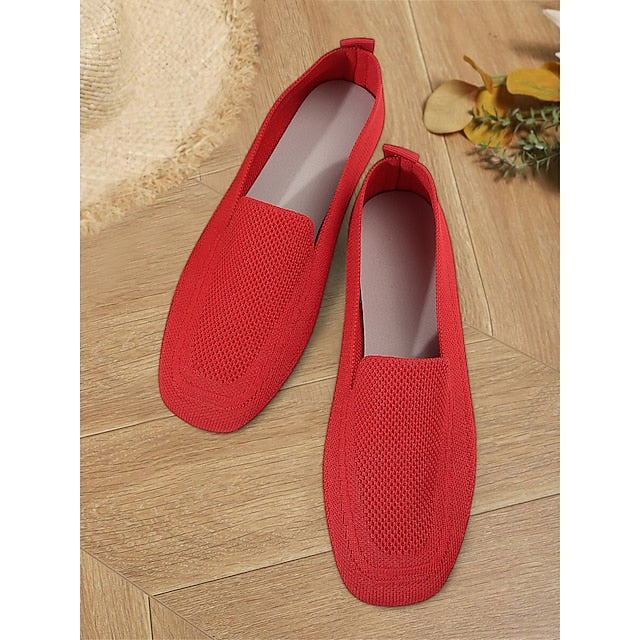 Knitted flat loafers