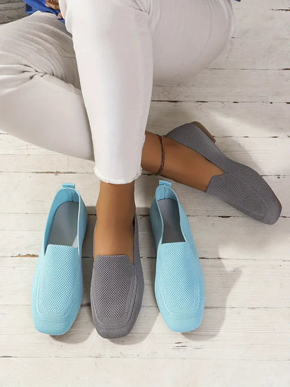 Knitted flat loafers